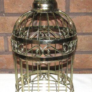 Brass Decorative Bird Cage Candle Holder